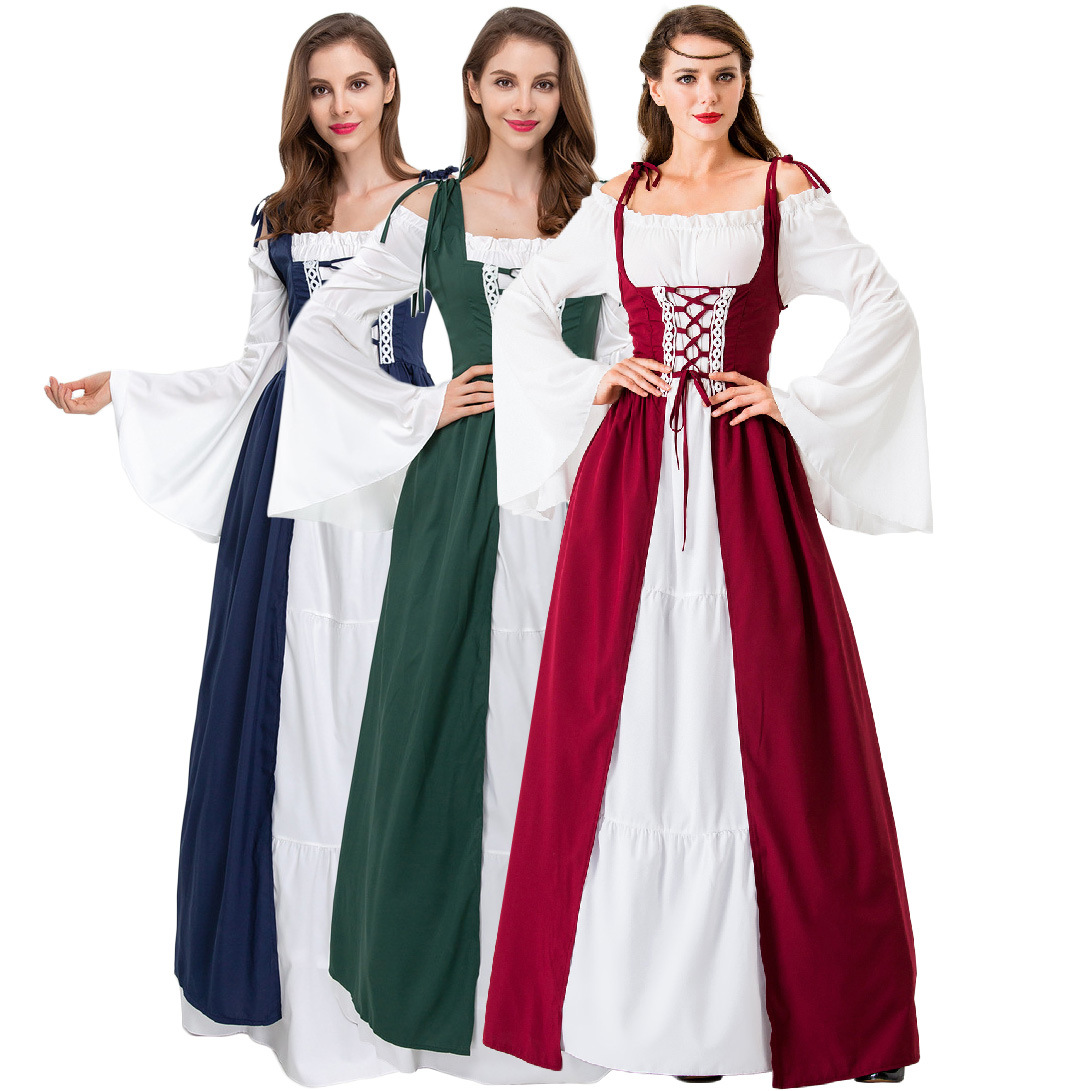 Medieval Renaissance Dress Women - Vestido de princesa Medieval para mujer,