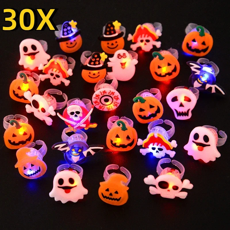 Glow In The Dark Party Glasses - Anillos luminosos de Halloween para niños,