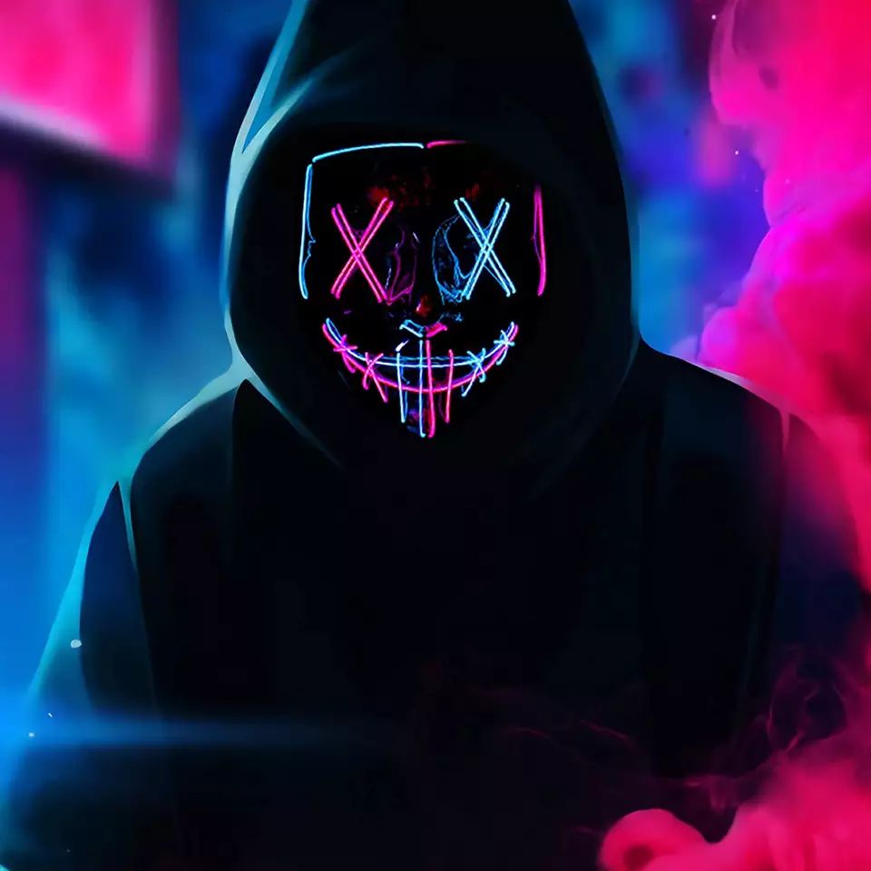 Led Purge Mask Halloween - Máscara de luz LED para fiesta