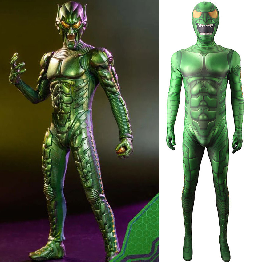 Spiderman Jumpsuit Kids - Traje de Cosplay de Duende Verde