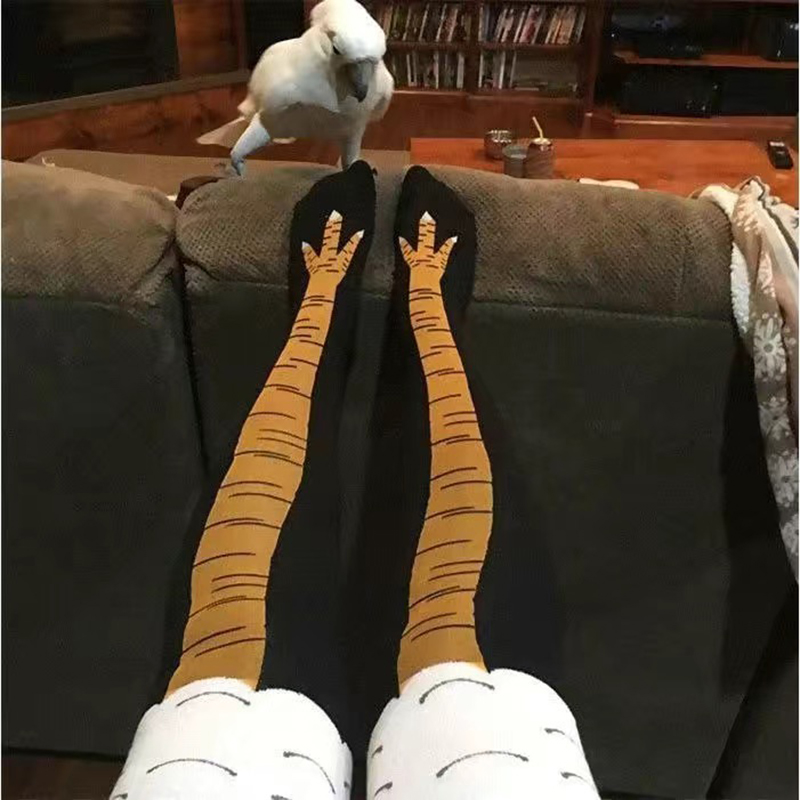 Funny Chicken Leg Socks - Calcetines Largos de Garra de Pollo
