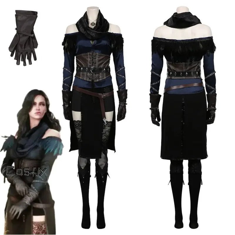 Medieval Renaissance Dress Women - Yennefer-Disfraz de fantasía para mujer y