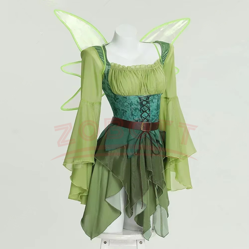 Medieval Renaissance Dress Women - Vestido de hada verde Medieval de