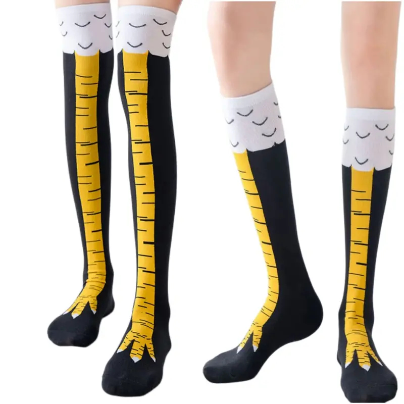 1/2/4 Pares de Calcetines Larg - Funny Chicken Leg Socks reseña y precio
