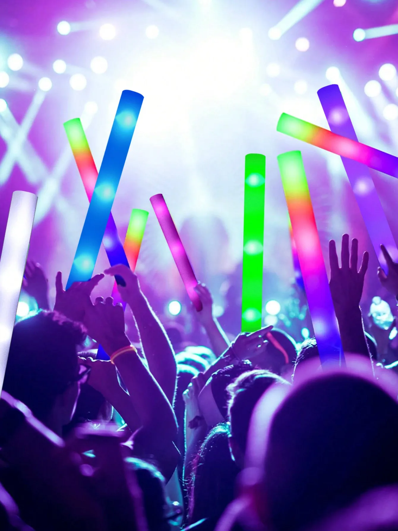 20/30 piezas de barras luminos - Flashing Led Foam Sticks Party reseña y precio