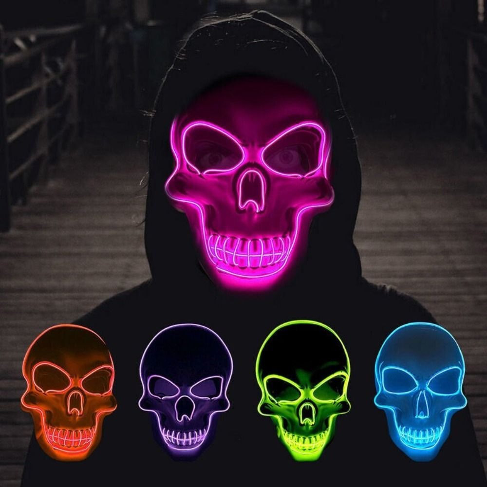Máscara de calavera de Hallowe - Led Purge Mask Halloween reseña y precio