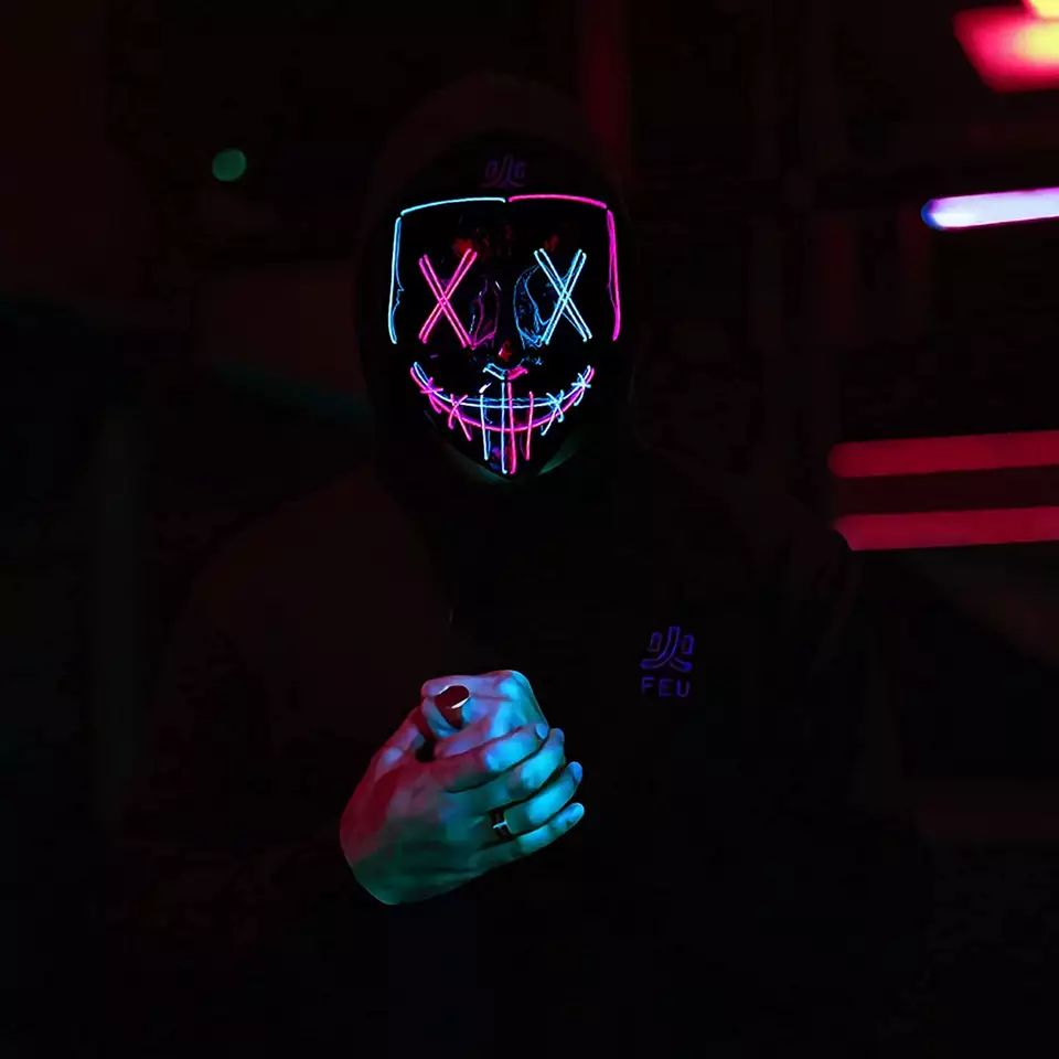 Máscara de luz LED para fiesta - Led Purge Mask Halloween reseña y precio