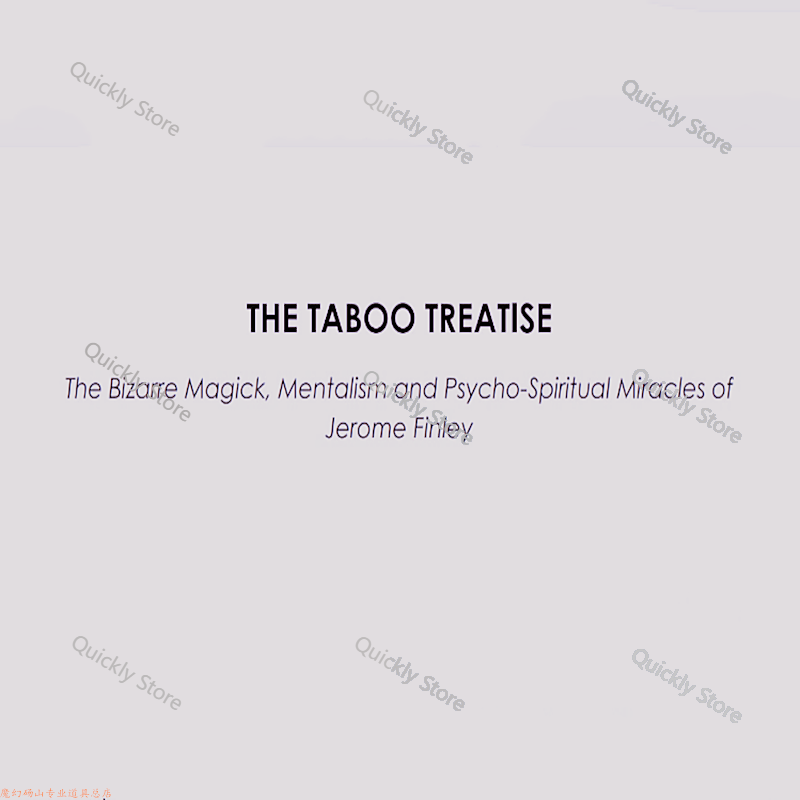 2025 Taboo Treatise de Jerome  - Magic Tricks reseña y precio