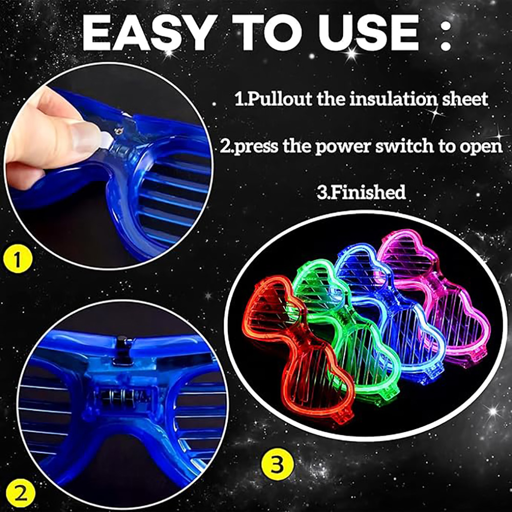 Gafas iluminadas a granel 5/10 - Glow In The Dark Party Glasses reseña y precio