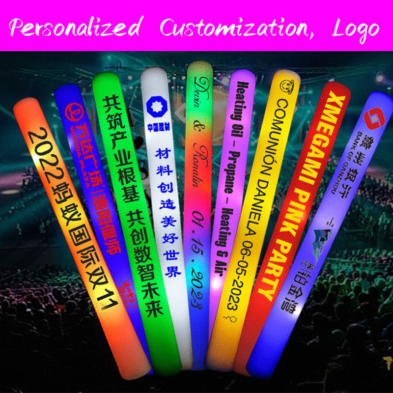 30 barras luminosas de espuma  - Flashing Led Foam Sticks Party reseña y precio