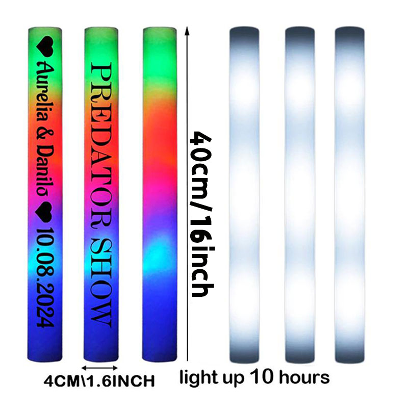 30 barras luminosas de espuma  - Flashing Led Foam Sticks Party reseña y precio