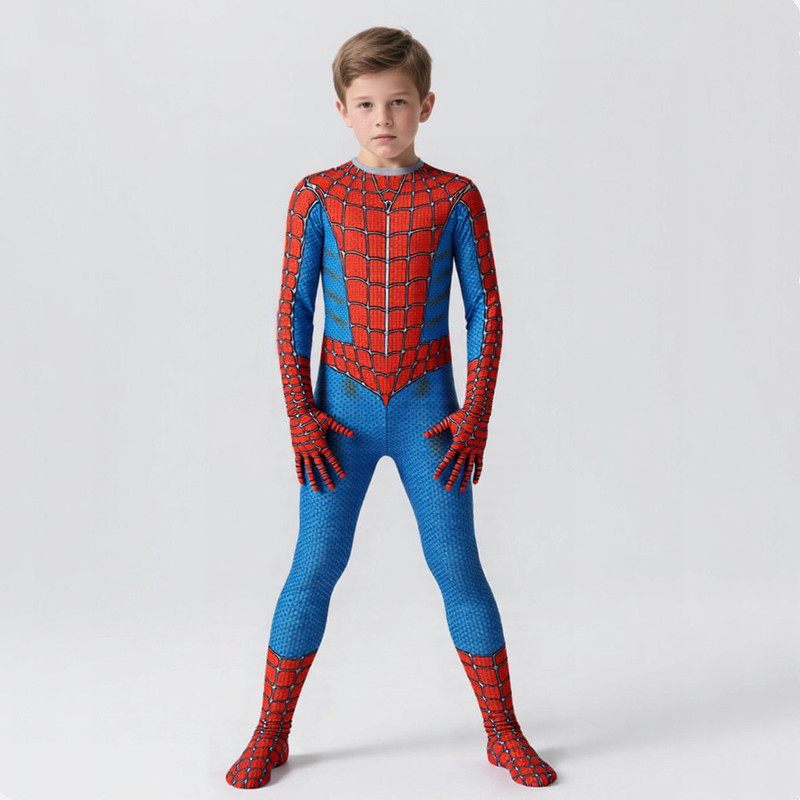 Disfraz de superhéroe unisex p - Spiderman Jumpsuit Kids reseña y precio