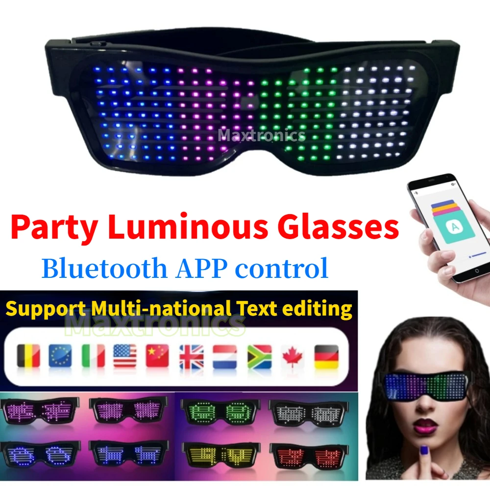 Gafas LED multilingüe Bluetoot - Glow In The Dark Party Glasses reseña y precio