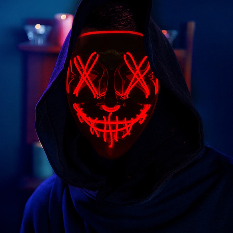Máscara de Purge LED de Neón p - Led Purge Mask Halloween reseña y precio